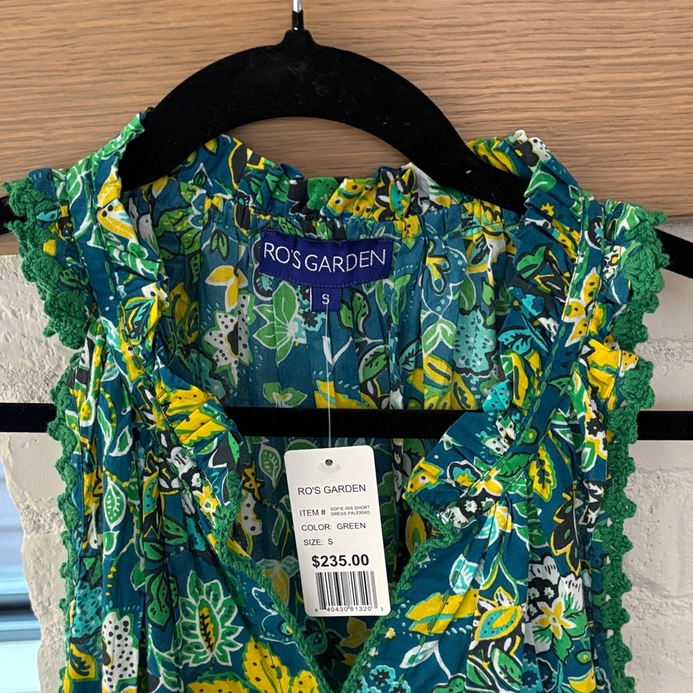 Ros Garden Green Floral Dress